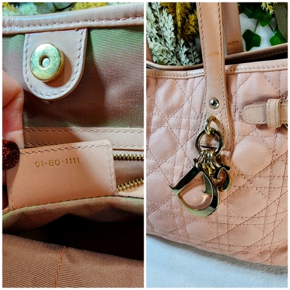 Authentic Christian Dior Panarea Cannage Quilted Coated Canvas Tote w/ Dust Bag - Picture 15 of 16